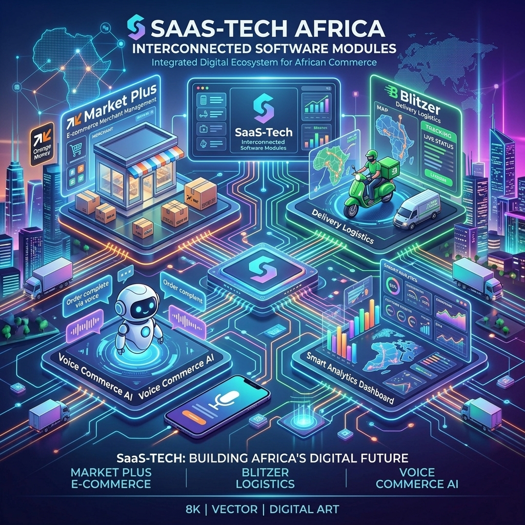 SaaS-Tech Interconnected Software Modules Showcase